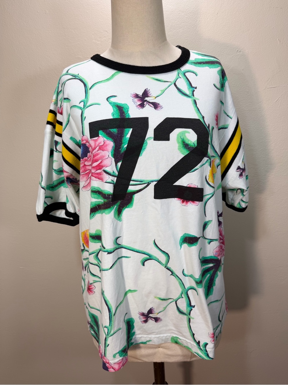 The Bureau (Free people) white with floral Graphic Shirt - The Bureau Label